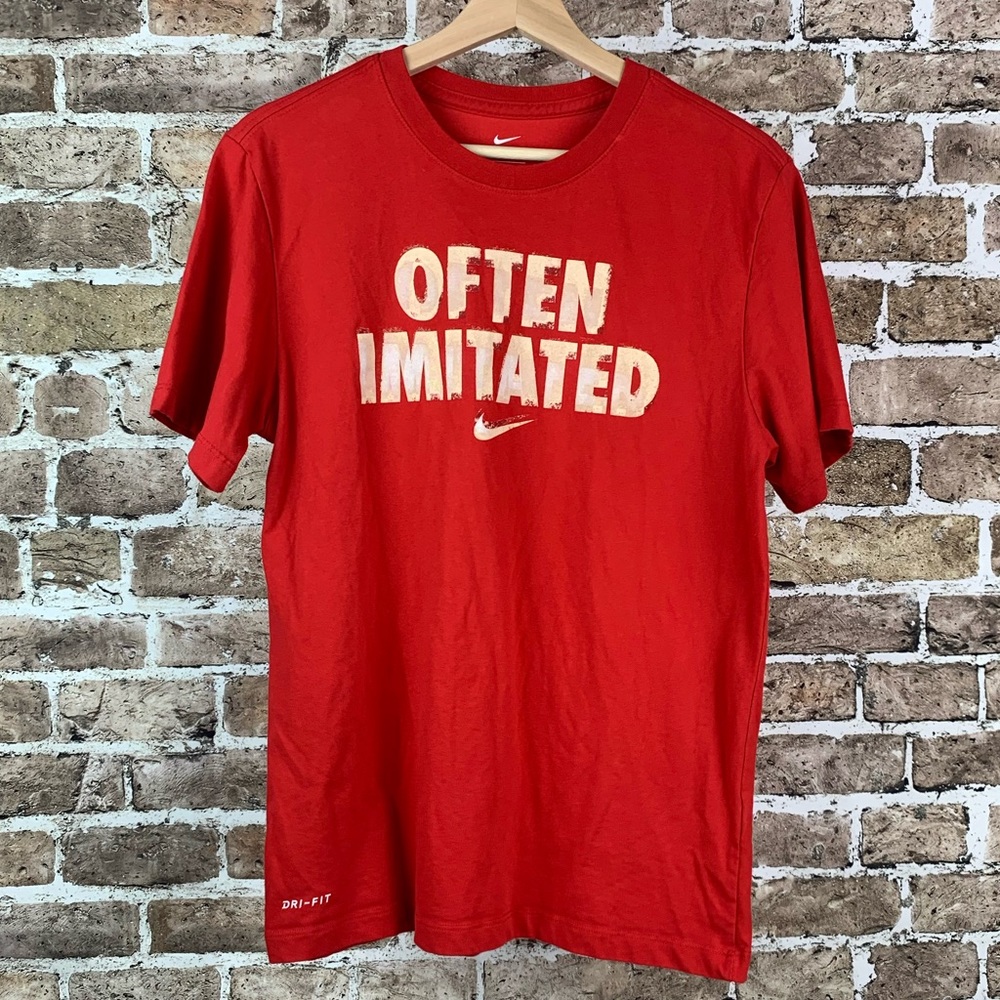 Nike “Often Imitated” Athletic Mens T-Shirt Red